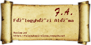 Félegyházi Alóma névjegykártya